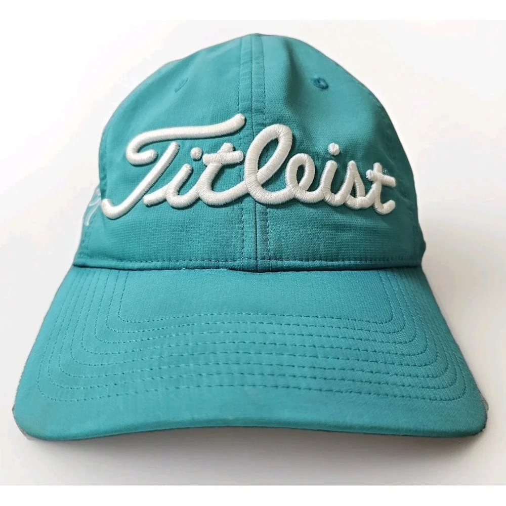 Titleist Golf Strap Back Hat Cap Aqua Teal Turquoise Adjustable Kiawah Island